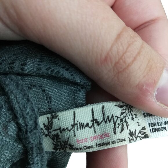 Intimately Free People Blue Gray Lace Bralette Size M Stretch Bra Racerback 2 - Picture 10 of 15